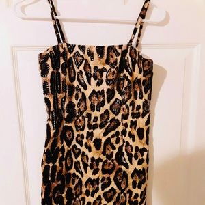 Funky Fish leopard cocktail dress size 8